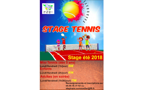 Affiche stages été 2018