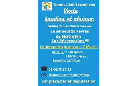 Vente d'atriaux et de boudins