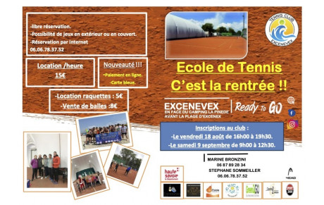 Inscription école de Tennis
